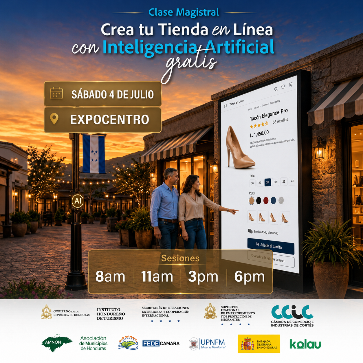 Clase magistral “Creación de Tienda en Línea con IA Gratis”