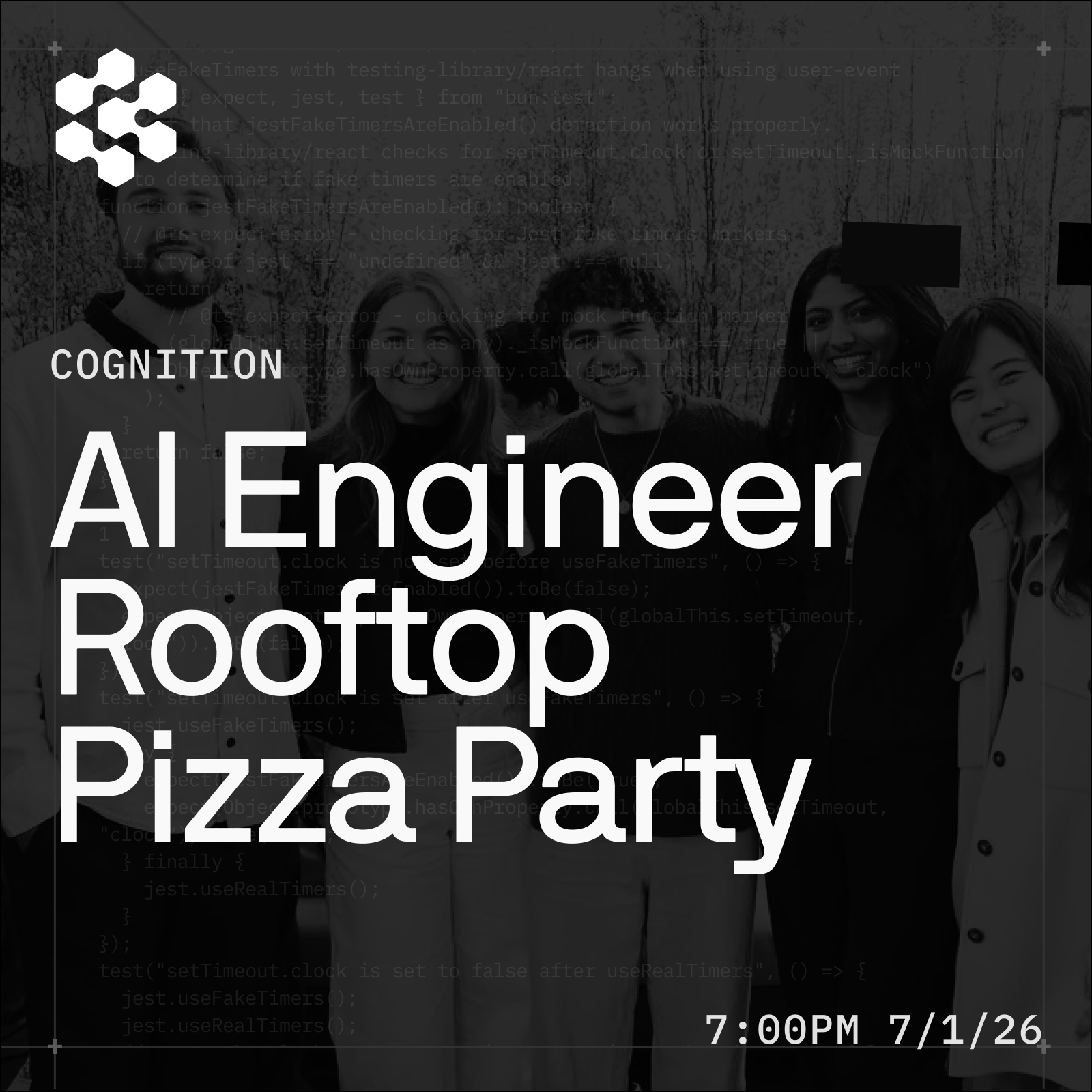 AI Engineer Rooftop Pizza Party with Cognition