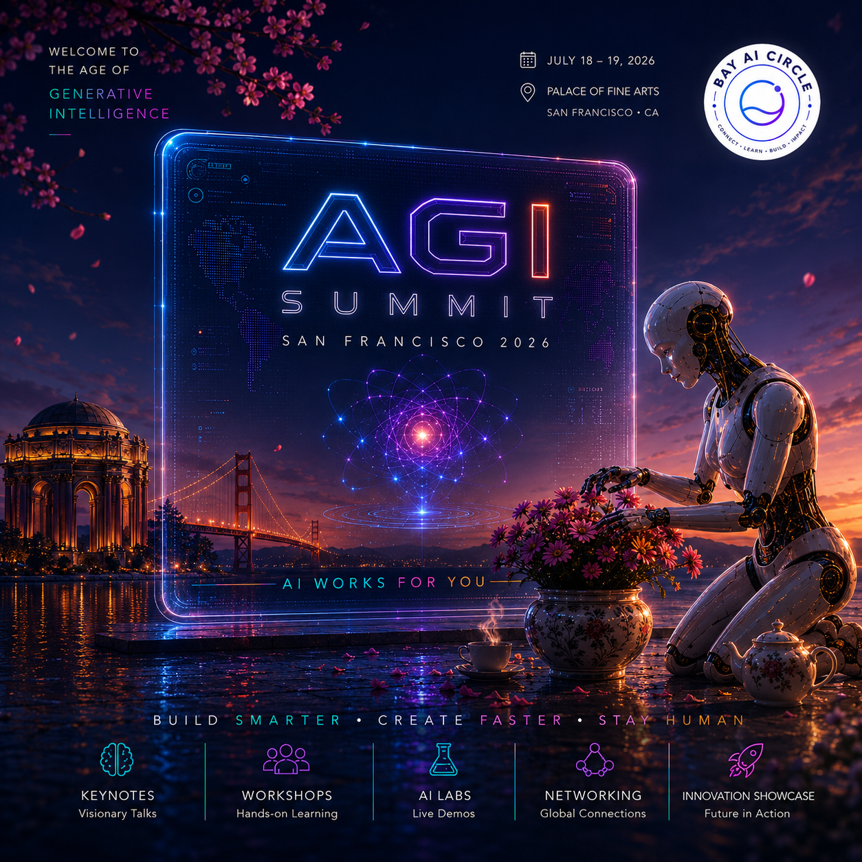 AGI Summit 2026 | Where GenAI Converges · July 18–19 · Palace of Fine Arts, San Francisco