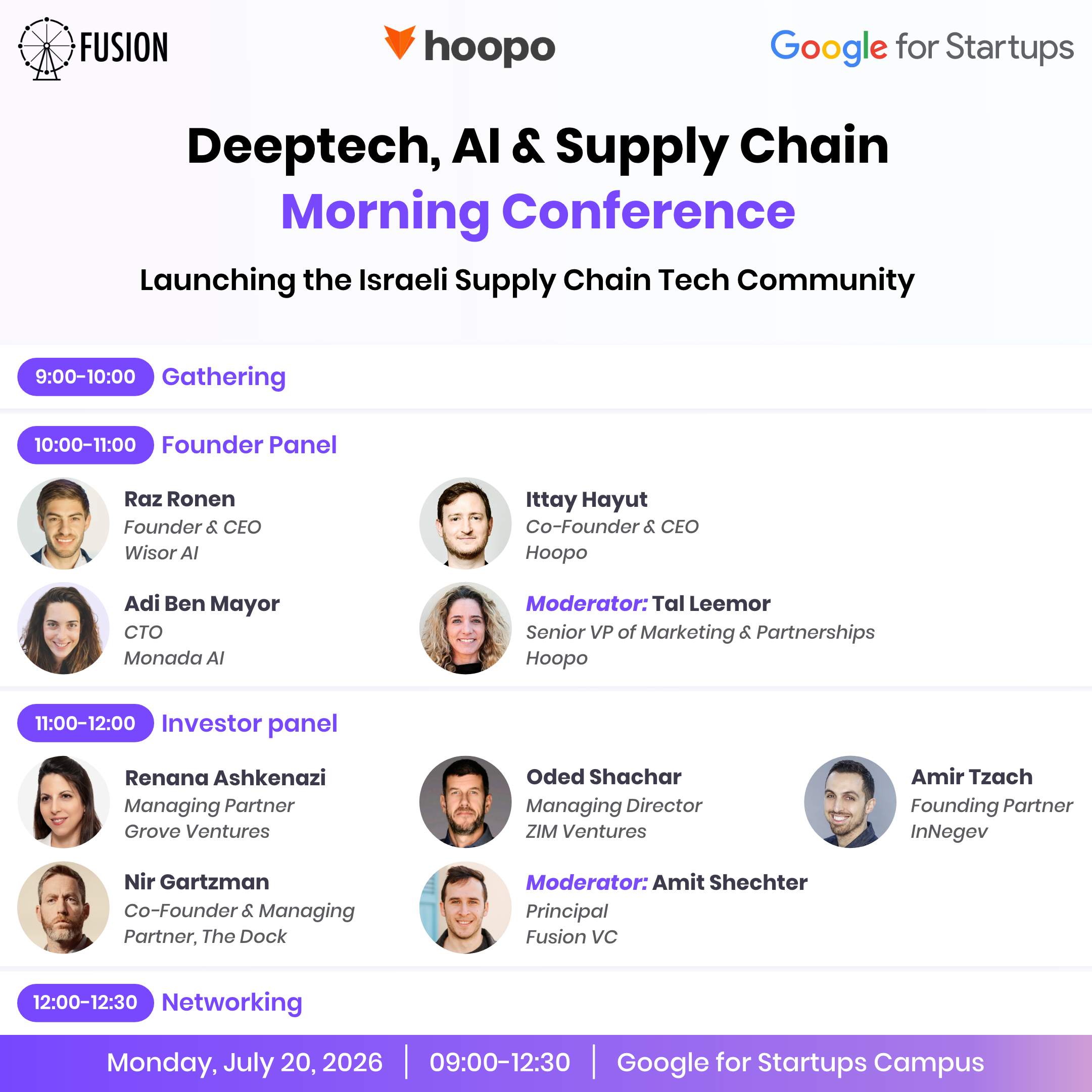 Conferencia de Deeptech, IA y Cadena de Suministro - por Fusion, Hoopo y Google para Startups