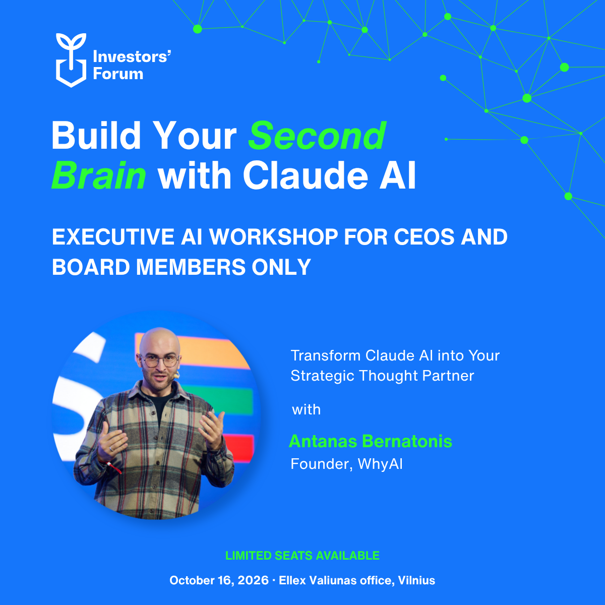 Atelier AI Exécutif : Construisez Votre Deuxième Cerveau avec Claude AI