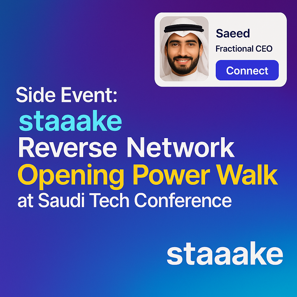 Evento Secundario: Apertura del Reverse Network de staaake en la Conferencia de AI/Tecnología de Arabia Saudita