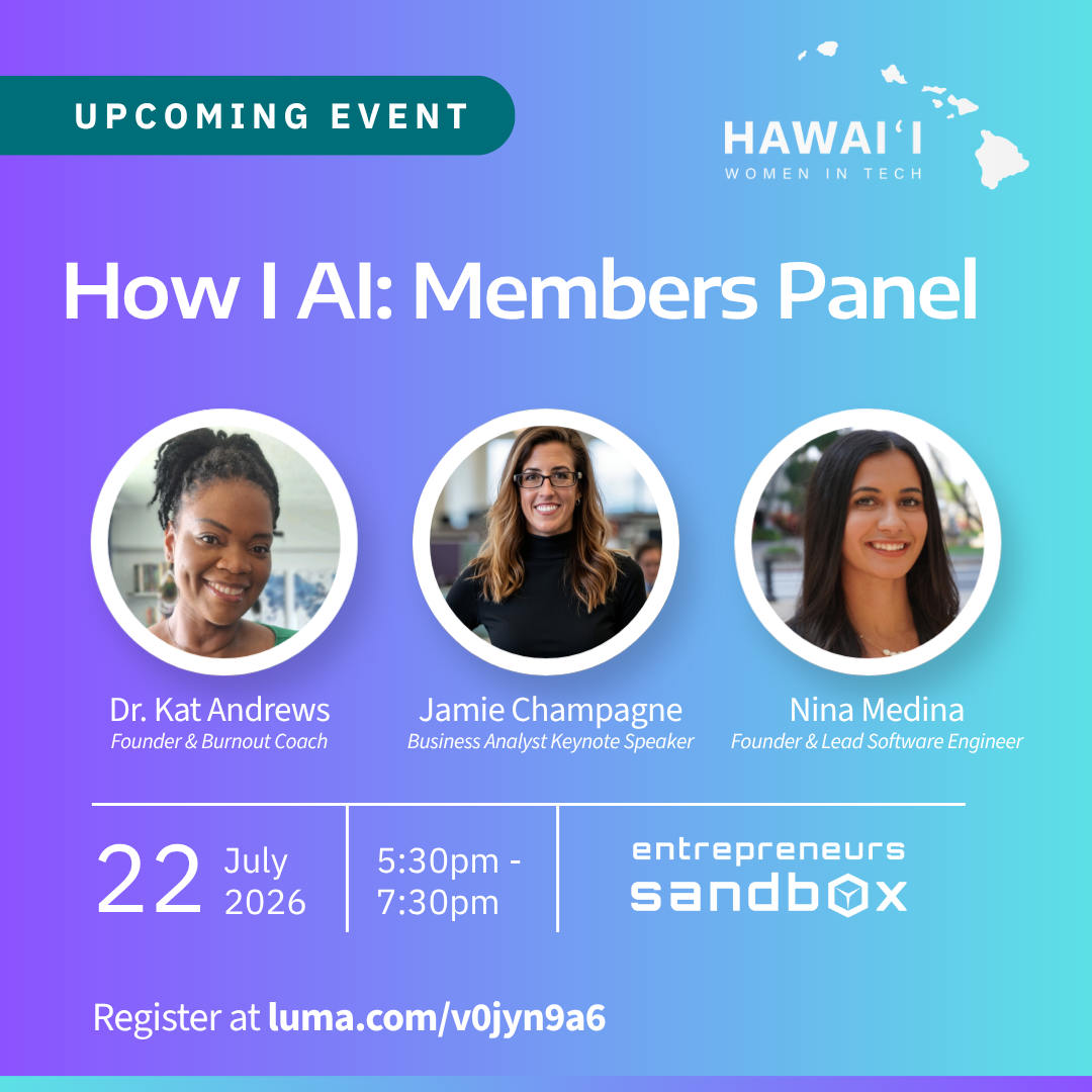 Mujeres en Tecnología de Hawai‘i: Cómo uso IA - Edición para Miembros