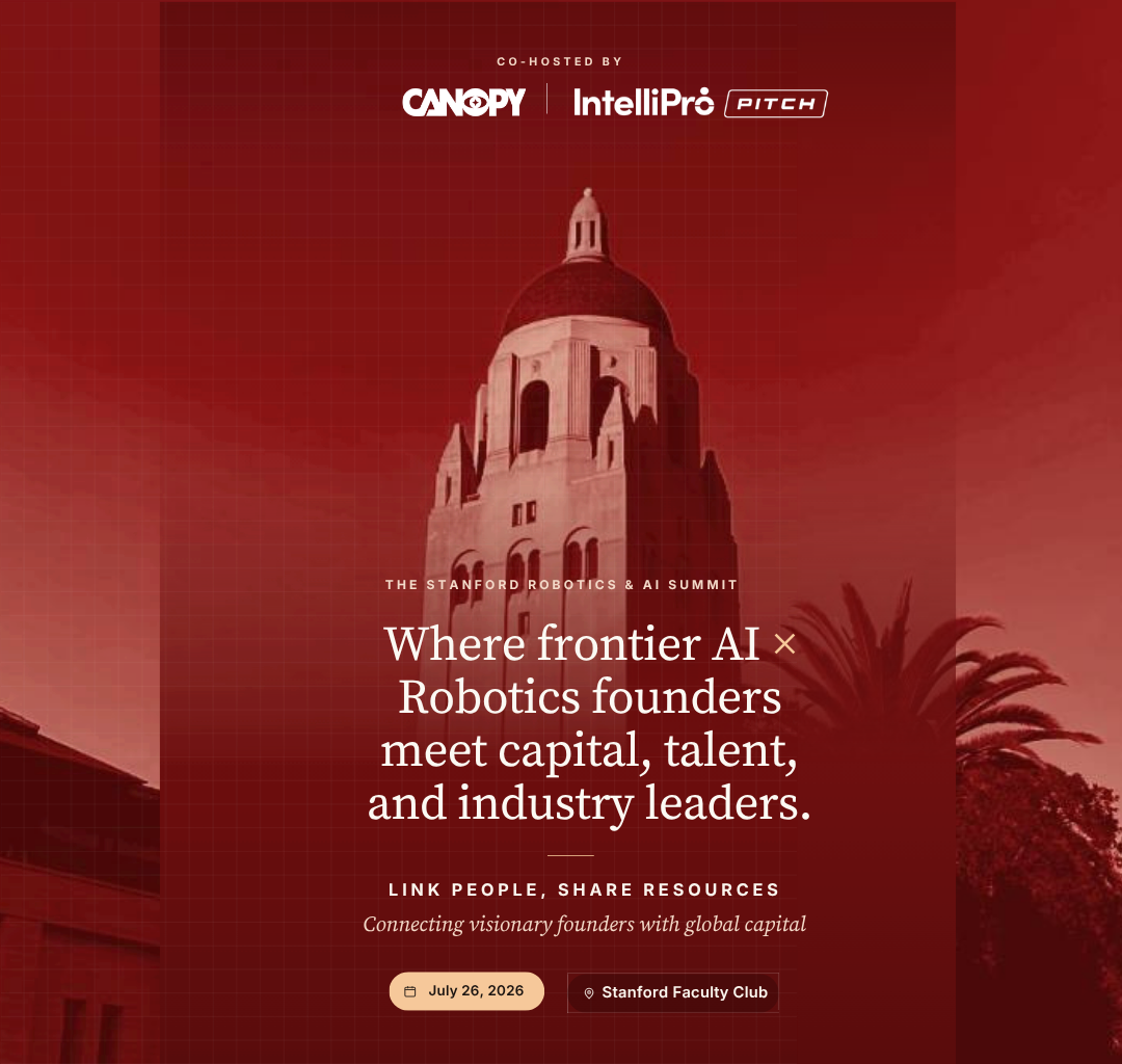 🚀 IntelliPro Pitch ✖️ CANOPY: Robotics & Physical AI Summit