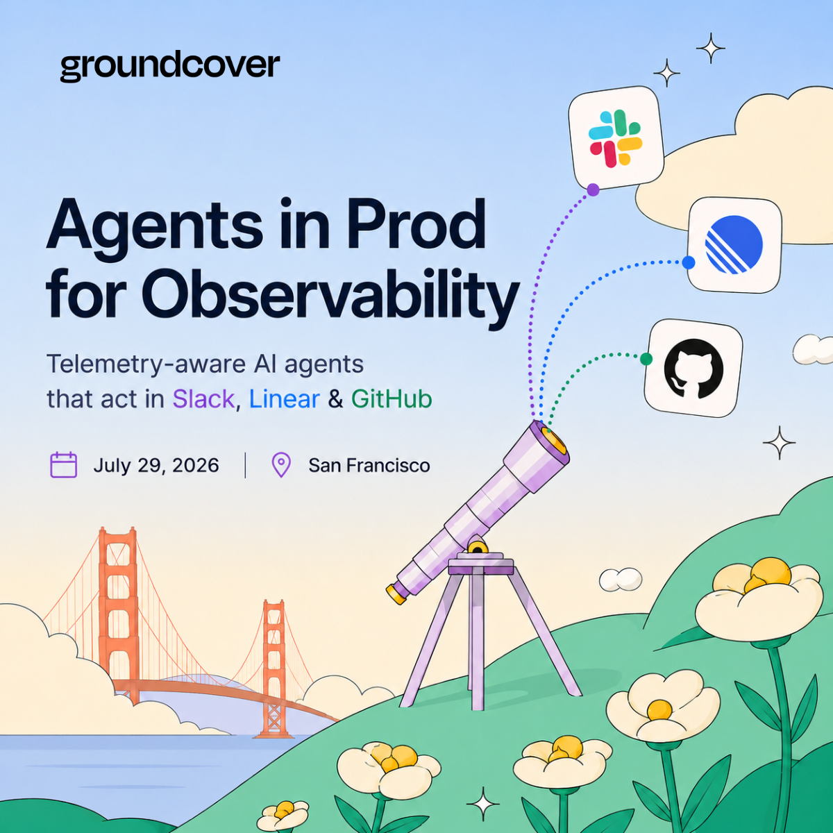 Telemetry-aware AI agents that act in Slack, Linear, and GitHub, without your production data leaving your cloud