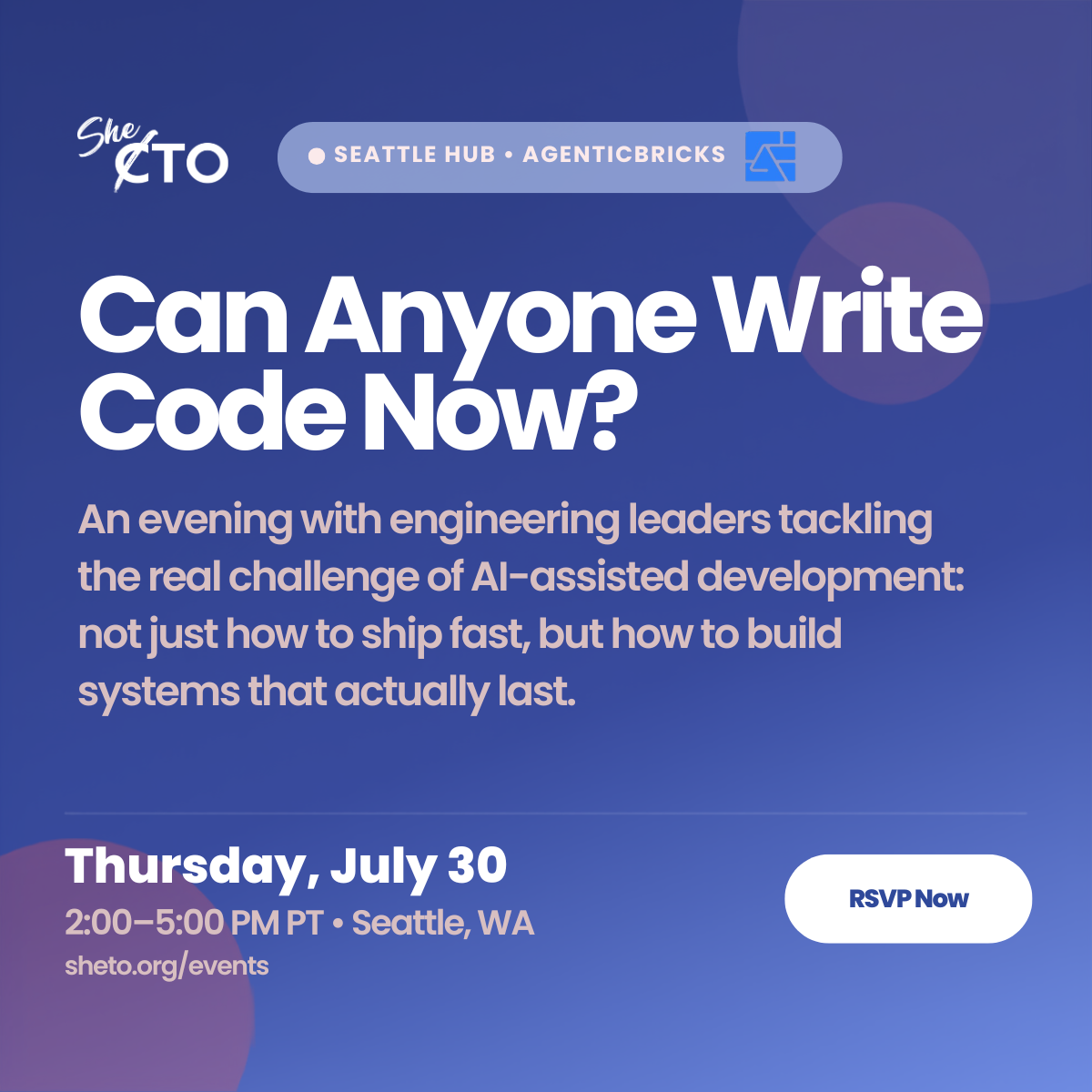 SheTO Seattle Tech Week | Tout le monde peut-il écrire du code maintenant ?