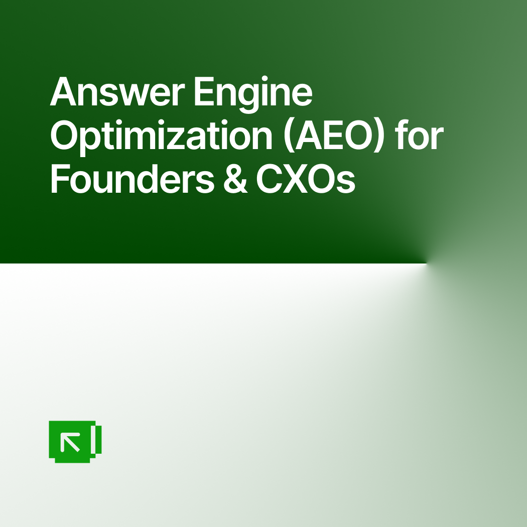 Antwoordmachine-optimalisatie (AEO) voor oprichters en CXO's