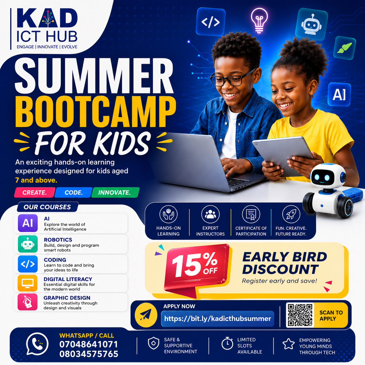 KadICT Hub Summer Bootcamp for Kids 2026